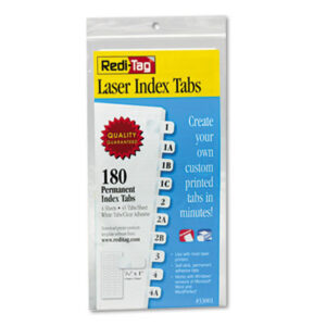 7/16 x 1; Index Tab; Indexes; Laser Printer; Laser Printer Index Refill Tabs; Plastic; REDI-TAG; Refill Tabs; Self-Adhesive Tabs; Self-Stick Tabs; Stick-On Tabs; Tab; Tab Indexes; Tabs; White; Filing; Labeling; Indicators; Directories; Arranging; Files; Identification;diverse iD;DIVERSE ID;Diverse iD;Minority Company;Minority Business Enterprise