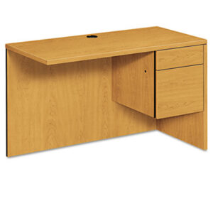 Office Furniture; 10500 Series; Furniture; Harvest; Medium Oak; Oak; Office Suites; Return; Wood; Wood Furniture; Wood Office Furniture; Workstation; Reception; Secretarial; Workstations; Add-ons; Desks; Laminate; L-Workstations; L-Stations; Cord Management; Cord Grommet; HON