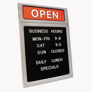 Message; Printed; Customizable; Business Hours; Sign; COSCO; Signs; Wall Sign; Signage; Visual; Graphics; Indicators