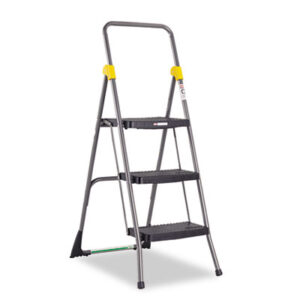 Commercial Step Stool; COSCO; Folding; Step; Step Stool; Step Stools; Stool; Three-Step; Stepstool; Steel Stool; Platform Step; Tools; Portable; Stairways; Rungs; Boosters; Ladders; Resin Steps; ANSI Type IA