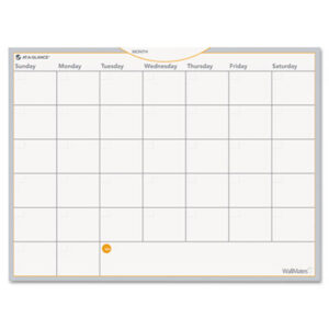 Self adhesive; wall mate; erasable; wall calendar; erasable wall calendar; Monthly Planning; AT-A-GLANCE