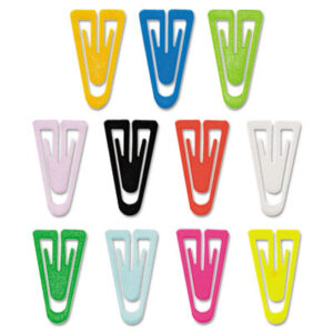 1"; ADVANTUS CORP; Assorted Colors; Clip; Clips; Clips & Clamps; Fasteners; Medium; Paper Clip; Paper Clips & Clamps; Plastic; Hasps; Clasps; Affixers; Affixes; Attach