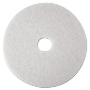 (MMM08485)MMM 08485 – Low-Speed Super Polishing Floor Pads 4100, 21" Diameter, White, 5/Carton by 3M/COMMERCIAL TAPE DIV. (5/CT)