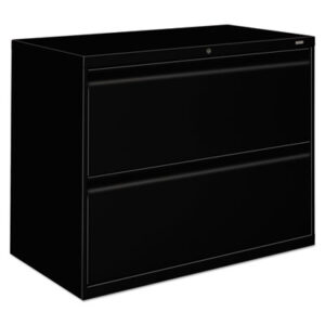 Office Furniture; 2 Drawer; 36" Wide; 800 Series; Cabinet; File Cabinet; File Cabinets; File Cabinets & Accessories; Furniture; Lateral File; Metal; Black; Steel; Storage; Two; Filing; Systems; Receptacles; Organization; Files; Brigade; HON