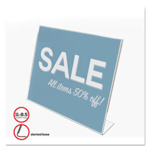 Classic Image; Clear Plastic; Counter/Desk Sign Holder; DEFLECT-O; Desk Sign; Display; Frame; Holder; Holders; Sign; Sign Holder; Signs; Signage; Visual; Graphics; Indicators; Directory; Directories