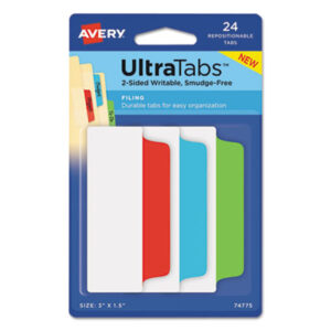 Avery; Respositionable Tab; Filing; Labeling; Indicators; Directories; Arranging; Files; Identification