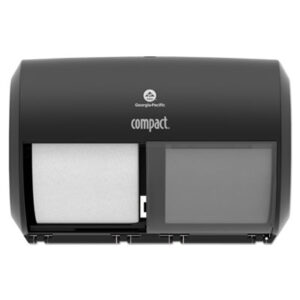 (GPC56784A)GPC 56784A – Compact Coreless Side-by-Side 2-Roll Tissue Dispenser, 11.5 x 7.63 x 8, Black by GEORGIA PACIFIC (1/CT)