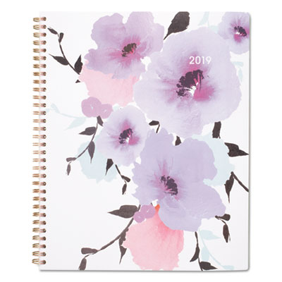 (AAG1134905)AAG 1134905 – Mina Weekly/Monthly Planner, Main Floral Artwork, 11 x 8.5, White/Violet/Peach Cover, 12-Month (Jan to Dec): 2023 by MEAD PRODUCTS (1/EA)