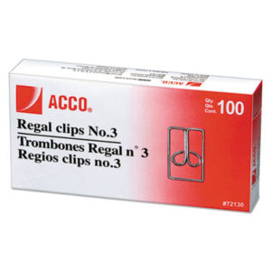 ACCO; Regal; Clamp; Clip; Clips; Clips & Clamps; Fasteners; Paper Clip; Paper Clips & Clamps; Regal Clip; Hasps; Clasps; Affixers; Affixes; Attach