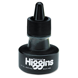 1 oz.; Art & Drafting; Black; Drafting/Drawing; Drawing; Higgins India Ink; India; India Ink; Inks; Layout; Pen Ink; SANFORD; Waterproof; Liquid; Consumables; Fluids; Pigments; Writing