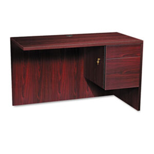 Office Furniture; 10500 Series; Furniture; Mahogany; Office Suites; Return; Wood; Wood Furniture; Wood Office Furniture; Workstation; Reception; Secretarial; Workstations; Add-ons; Desks; Laminate; L-Workstations; L-Stations; Cord Management; Cord Grommet; HON