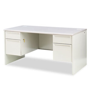 38000 Series; 60 x 30; Desk; Desks; Double Pedestal; Furniture; Gray; Metal; Office Suites; Steel; Workstations; Writing-Table; Escritoire; HON