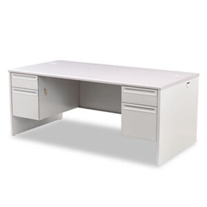 38000 Series; 72 x 36; Desk; Desks; Double Pedestal; Furniture; Gray; Metal; Office Suites; Steel; Workstations; Writing-Table; Escritoire; HON