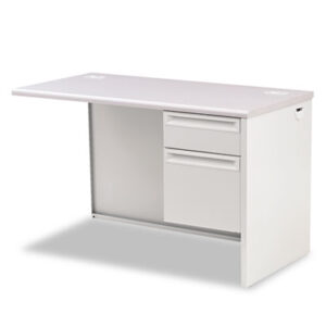 "L" Workstation; 38000 Series; 48 x 24; Furniture; Gray; Metal; Office Suites; Return; Right; Steel; Reception; Secretarial; Workstations; Add-ons; Desks; HON