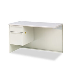 "L" Workstation; 38000 Series; 48 x 24; Furniture; Gray; Left; Metal; Office Suites; Return; Steel; Reception; Secretarial; Workstations; Add-ons; Desks; HON