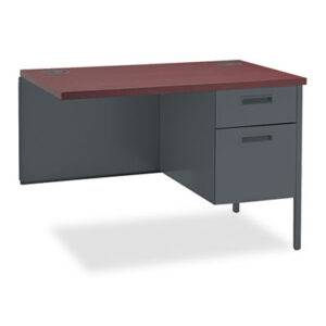 Office Furniture; 42 x 24; Desk; Mahogany/Charcoal; Metal; Metro Classic; Right Return; Steel; Workstation; Reception; Secretarial; Workstations; Add-ons; Desks; Furniture; HON