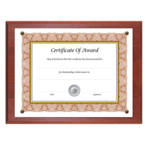 Award-A-Plaque; Certificates; Document Holder; Frames; Human Resources; Mahogany; NUDELL; Plaques; Mounts; Casings; Trims; Decorating; Pictures