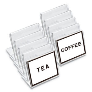 (UNV76861)UNV 76861 – Mini Table-Top Sign, 1.5 x 2, Clear by UNIVERSAL OFFICE PRODUCTS (10/PK)