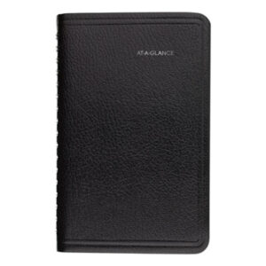 (AAGG25000)AAG G25000 – DayMinder Weekly Pocket Appointment Book with Telephone/Address Section, 6 x 3.5, Black Cover, 12-Month (Jan to Dec): 2023 by AT-A-GLANCE (1/EA)