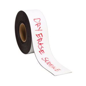 (UBRFM2218)UBR FM2218 – Dry Erase Magnetic Tape Roll, 3" x 50 ft, White by U BRANDS (1/RL)