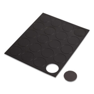 (UBRFM1605)UBR FM1605 – Heavy-Duty Board Magnets, Circles, Black, 0.75" Diameter, 20/Pack by U BRANDS (20/PK)