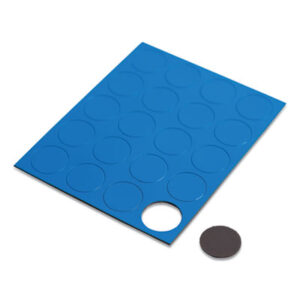 (UBRFM1601)UBR FM1601 – Heavy-Duty Board Magnets, Circles, 0.75" Diameter, Blue, 20/Pack by U BRANDS (20/PK)