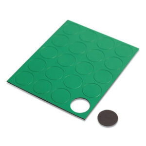 (UBRFM1602)UBR FM1602 – Heavy-Duty Board Magnets, Circles, Green, 0.75" Diameter, 20/Pack by U BRANDS (20/PK)