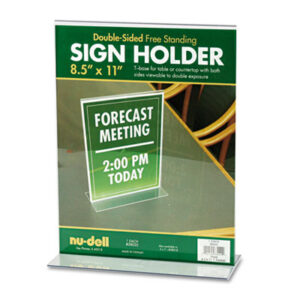 Acrylic Frame; Certificate Holder; Frames; NUDELL; Picture Frames; Sign Holder; T-Frame; Signage; Visual; Graphics; Indicators; Directory; Directories