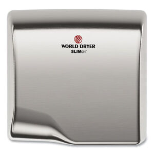 (WRLL973A)WRL L973A – SLIMdri Hand Dryer, 110-240 V, 13.87 x 13 x 7, Brushed Stainless Steel by WORLD DRYER CORPORATION (1/EA)