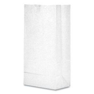 (BAGGW8500)BAG GW8500 – Grocery Paper Bags, 35 lb Capacity, #8, 6.13" x 4.17" x 12.44", White, 500 Bags by GEN (500/BD)