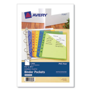 Avery; Binder Pocket; Binders; Planner Size; Pocket; Pocket Divider; Pocket Folder; Pockets; Poly; Ring Binder Accessories; Ring Binder Divider; Ring Binder Pocket; Ring Binders; Notebooks; Sleeves; Compartments; Files; Holders