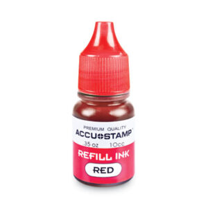 ACCUSTAMP; COSCO; Gel Ink Refill; Red; Stamp; Liquid; Consumables; Fluids; Pigments; Writing; Inks