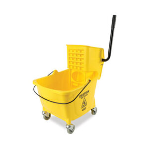 Side-Press Mop Bucket/Wringer Combo; Waxing; Janitorial; Cleaning; Maintenance; Mops; Pails; Clean-Up; Floors