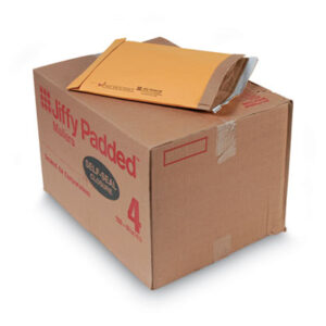 #4; 100 Mailers per Carton; 9-1/2 x 14-1/2; Envelope; Jiffy Mailer; Kraft; Mailer; Mailers; Media Mailer; Padded; Padded Mailer; Recycled Product; Recycled Products; SEALED AIR; Posts; Letters; Packages; Mailrooms; Shipping; Receiving; Stationery