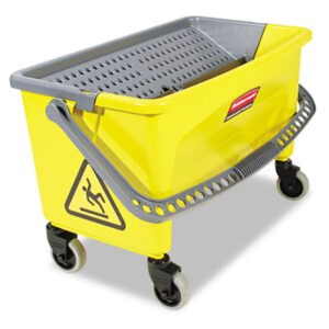 Bucket; Buckets; Microfiber Flat Mops; Press Wring Bucket; RUBBERMAID; Janitorial; Cleaning; Maintenance; Mops; Pails; Clean-Up; Floors