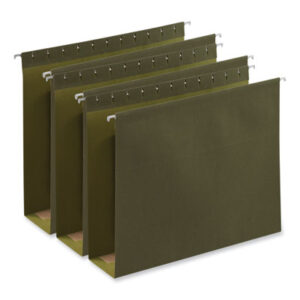 (UNV14143)UNV 14143 – Box Bottom Hanging File Folders, 3" Capacity, Letter Size, 1/5-Cut Tabs, Standard Green, 25/Box by UNIVERSAL OFFICE PRODUCTS (25/BX)