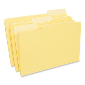 1/3 Cut Tabs; File Folders; Interior File Folder; Legal Size; Recycled; Recycled Product; UNIVERSAL; Yellow; Sleeves; Sheaths; Shells; Ordering; Storage; Files