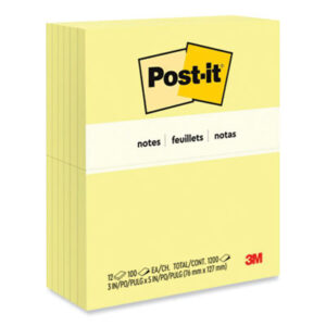 3 x 5; 3M; 3M Post-It; 3M Post-It Notes; Canary Yellow; Note Pads; Notes; Pads; Plain; POST-IT; Post-It Notes; Self-Stick; Self-Stick Note; Tabs; Stickers; Bookmarks; Tags; Memos; Stationery; Desktop; Sticky Notes