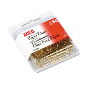 ACCO; Clip; Clips; Clips & Clamps; Fasteners; Gold Tone; Paper Clip; Paper Clips & Clamps; Hasps; Clasps; Affixers; Affixes; Attach