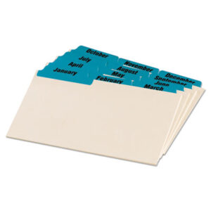 Card Guides; Index Card; Monthly; OXFORD; Manilla; Filing; Labeling; Indicators; Directories; Arranging; Files