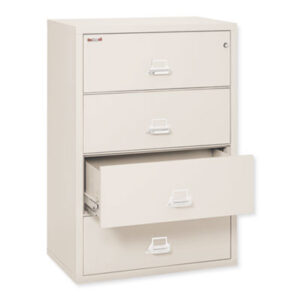 (FIR43822CPA)FIR 43822CPA – Insulated Lateral File, 4 Legal/Letter-Size File Drawers, Parchment, 37.5" x 22.13" x 52.75", 323.24 lb Overall Capacity by FIRE KING INTERNATIONAL (1/EA)