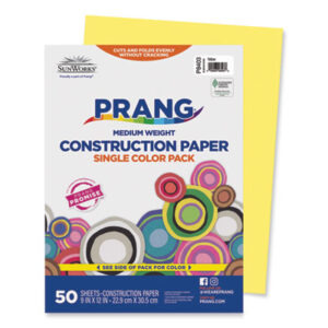 9 x 12 Size; Art & Drafting; Art Supplies; Classroom; Construction Paper; Craft; Drawing; PACON; Paper; Papers; Recycled; School Art Paper; SUNWORKS; Yellow; Crafts; Classrooms; Education; Schools; Teachers