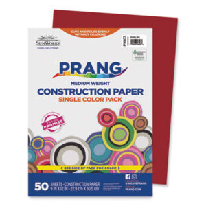 9 x 12 Size; Art & Drafting; Art Supplies; Classroom; Construction Paper; Craft; Drawing; PACON; Paper; Papers; Recycled; School Art Paper; SUNWORKS; Holiday Red; Crafts; Classrooms; Education; Schools; Teachers