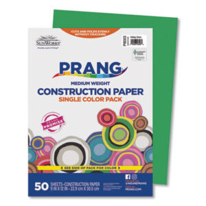 9 x 12 Size; Art & Drafting; Art Supplies; Classroom; Construction Paper; Craft; Drawing; PACON; Paper; Papers; Recycled; School Art Paper; SUNWORKS; Holiday Green; Crafts; Classrooms; Education; Schools; Teachers