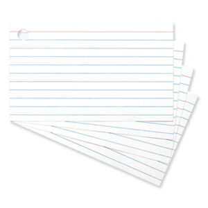 (UNV47300)UNV 47300 – Ring Index Cards, Ruled, 3 x 5, White, 100/Pack by UNIVERSAL OFFICE PRODUCTS (3/PK)