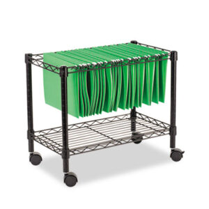 Alera; File Cart; Rolling File Cart; Two Tier Rolling File Cart; Filing; Systems; Receptacles; Organization; Furniture; Files