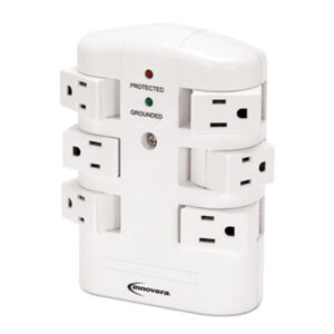 6 Outlets; Innovera; Surge Protector; Surge Suppressor; Suppressors; Power; Voltage; Spikes; Current; AC; Electricity; Overloads; Circuits; Electronics; Technology