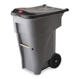 65-Gallon; Brute Receptacle; Cart; Container; Covered; Gray; Outdoor; Receptacle; Refuse; Refuse Containers & Liners; Roll-Out Container; RUBBERMAID; Trash Cans; Waste; Waste & Recycling Receptacles; Waste Can; Waste Containers; Waste Receptacle; Wheeled; Dumpster; Kitchen Bin; Litter; Dustbin; Junk; Trash; Garbage; RCP9W2100GY; RUB356000GRAY; RUB9W2100GY