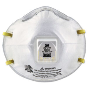 Particulate-Respirators; 8210V; N95; Cool-Flow; Breathers; Lung-Protectors; Air-Purifying; Safety; Equipment; OSHA; Breathing