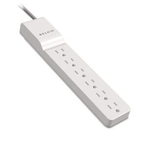 6-Outlet; BELKIN; Rotating Outlets; Surge Protector; Suppressors; Power; Voltage; Spikes; Current; AC; Electricity; Overloads; Circuits; Electronics; Technology